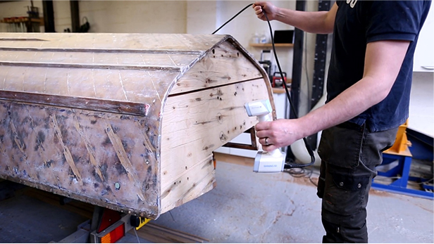 Skanowanie 3D kadłuba łodzi