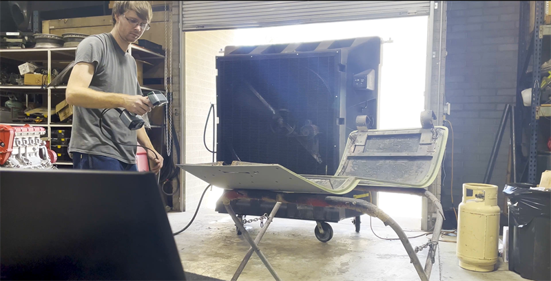 skanowanie 3D drzwi samochodu