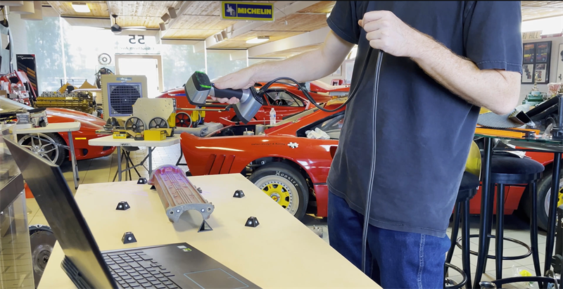 Skanowanie 3D części samochodowej Ferrari