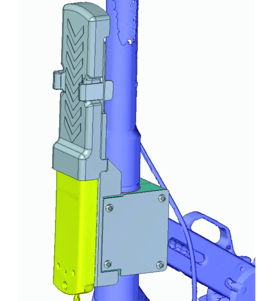 uchwyt hulajnoga skaner 3D Freescan Shining 3D